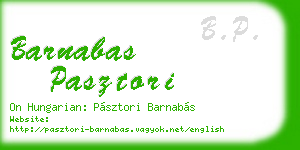 barnabas pasztori business card